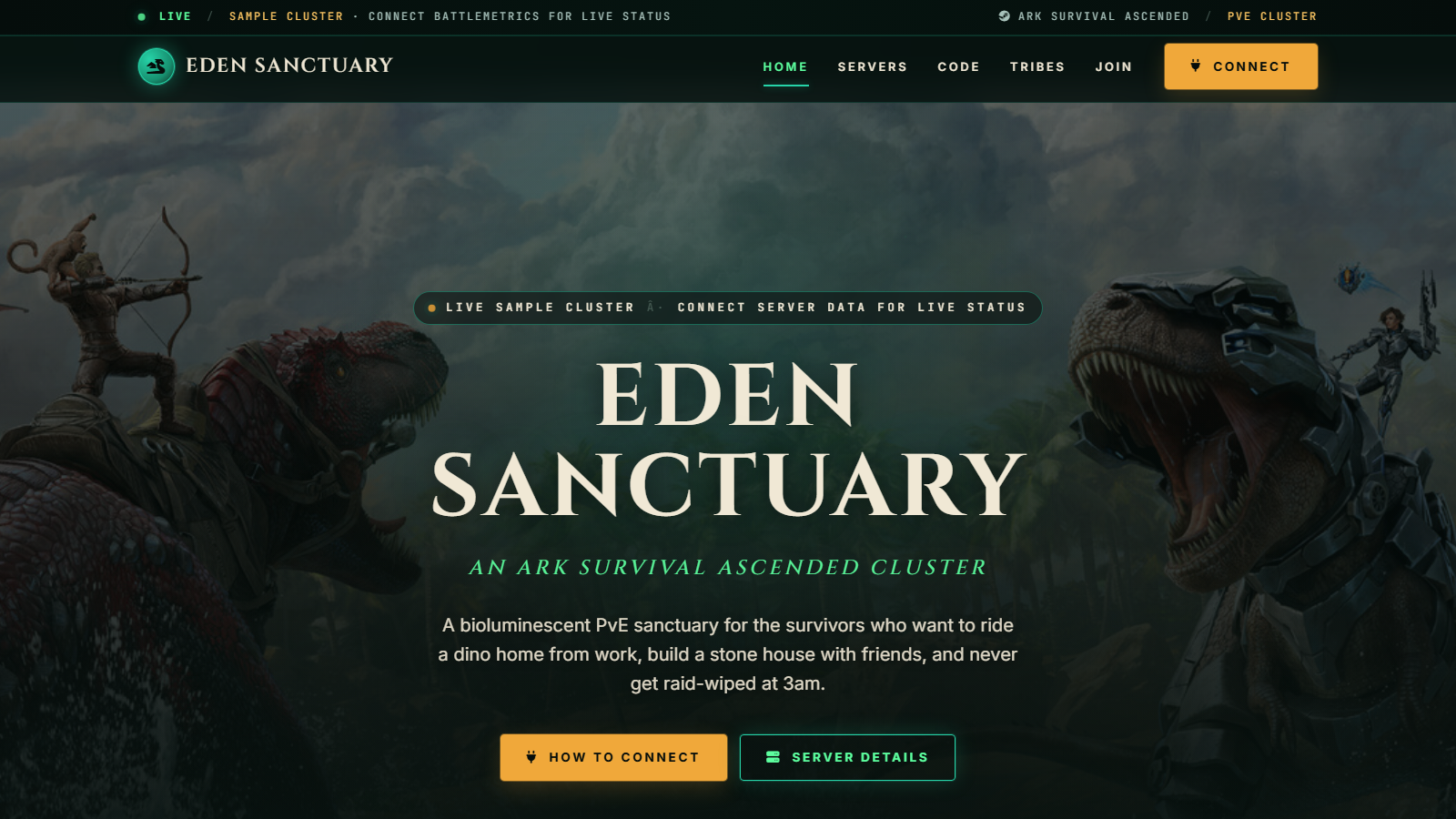 Eden Sanctuary website preview