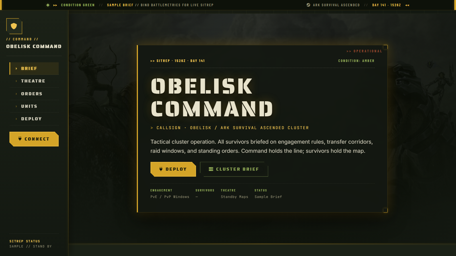 Obelisk Command website preview