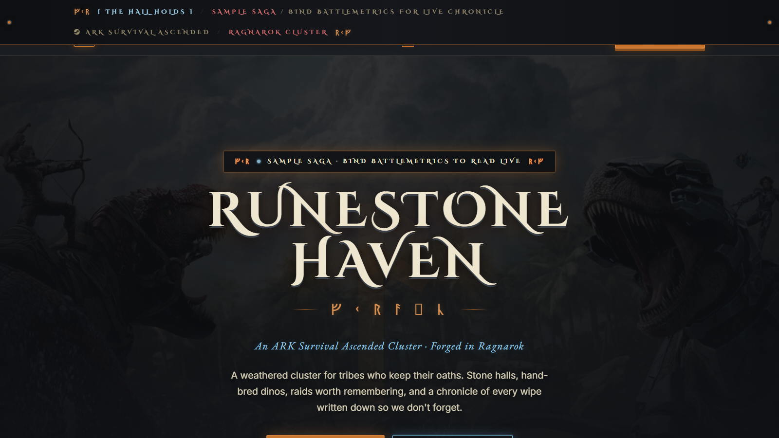 Runestone Haven website preview