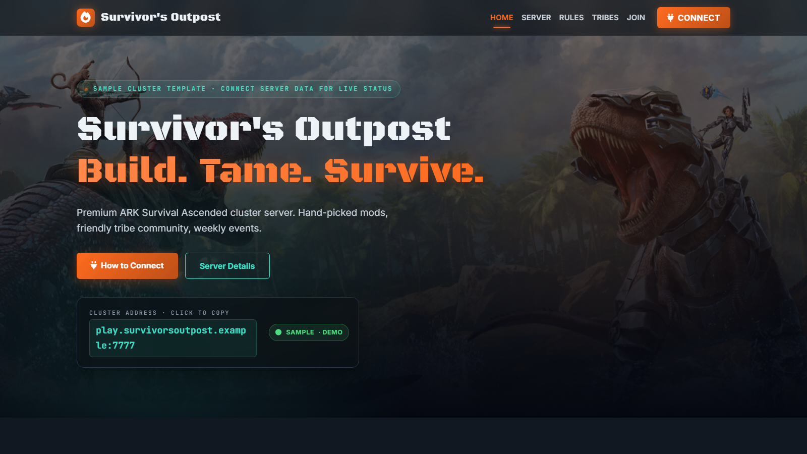 Survivor's Outpost website preview